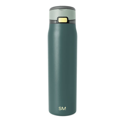 Matte finish tumbler in deep dusty teal-green with sage green and soft seafoam blue-green tones